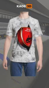 Kaos 3D 3 Dimensi PSM Makassar Logo Premium Bangkok Thailand