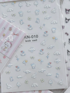 Kids Nail Sticker | Hello Kitty Kuromi My Melody Cinnamoroll Pochacco | Cute Sanrio Style