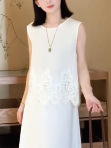 QINGNAER | Áo Blouse Dạ Quang Vòng Cổ Không Tay