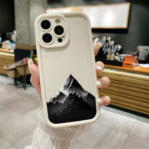 Mountain Peak Pattern Soft Silicone Phone Case For iPhone 17 18 16 Pro Max 15 14 13 12 11 XS X XR 7 8 Plus Shockproof Cover