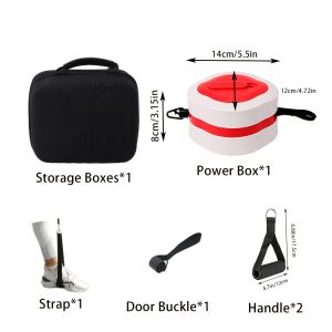 Portable Retractable Cable Trainer Home Gym Kit Full Body Resistance Training System with Handles Door Anchor Ankle Strap
