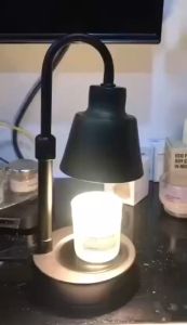【With Free 2 Bulb】WT Nordic Candle Warmer Dimmable Large Size Aromatherapy Light Control Warmer Melting Adjustable Height Candle Lamp Wax Adjustable Electric Candle Warmer Lamp For Bedroom