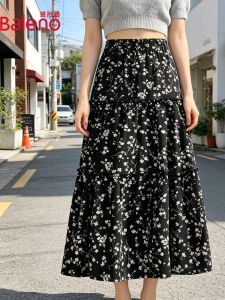 BALENO | Floral Summer Thin A-Line Mid Skirt