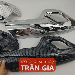 Ốp pô xe Sh nam năm 2017 2018 2019 bản 125i 150i pát chụp che bô Sh Việt 125 150 xi inox carbon - phụ kiện trang trí