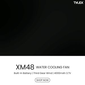 TYLEX XM48 Portable Aroma Humidity Fan 350mL Dual Misting Aromatherapy 3 Wind Speed With Night Light 4000mAh
