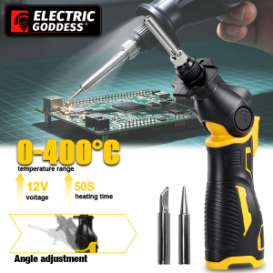 Electric Goddess Cordless Electric Soldering Iron Rechargeable Welding 30W 400℃ For 12V Makita Lithium Battery Repair Tool