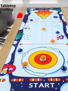 Interactive Desktop Curling Game Multiplayer Family Parent-Child Interaction Childrens Educational Toy Bowling Gift
