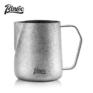 BINCOO Titanium Latte Cup Milk Pitcher Professional Espresso Coffee with Scale Milk Frothing Cup 400ML/600ML