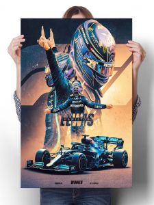 F1 Formula Racer Poster Ferrari Sports Car Hanging Painting Dormitory Boy Room Stickers Mural Dormitory Decorative Painting