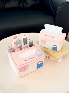 [SG stock]tissue Box Holder  Home Storage Phone Stand Remote Control Home Organisation Cute storage box