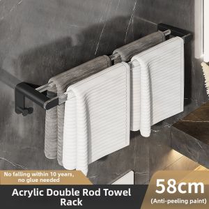 Acrylic Wall-Mounted Towel Rack No-Drill