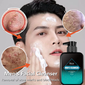 Mens Facial Cleanser Oil Control Deep Cleansing Mites Acne Brightening Foam Cleanser pencuci muka lelaki 男士氨基酸洗面奶