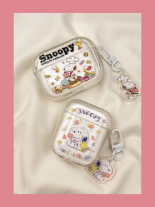 Adorable Cartoon Snoopy Wireless Bluetooth Earphone Case Protective Cover for Apple pro Headsets Second Generation AirPods2 AirPods3 AirPods4 AirPods pro