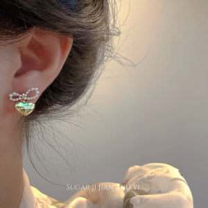 Sugar Butterfly Knot Heart Pearl Earrings New 2024 Trendy High-End Exclusive Style Elegant Womens Jewelry