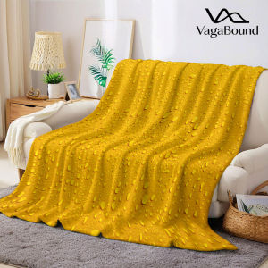 Yellow Wall Water Drop Flannel Blanket Warm Soft Halloween Christmas Decorative Couch Warm Cozy All-Season Gift