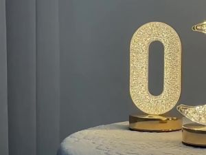 3D Moon Lamp LED Night Light Diamond Crystal Touch Control USB Rechargeable Table Lamp Bedroom Bedside Home Decor Gift