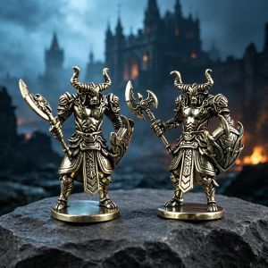 Vintage Brass Middle Finger Ghost Figurine Funny Halloween Gift Metal Mini Desktop Decor Ornament