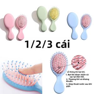 Bàn Chải Tạo Kiểu Tóc Mini Dạng Đệm Khí Loại Bỏ Rối Tóc 1-3 Cái Lược Chống Tĩnh Điện Dụng Cụ Massage Tóc Cho Tóc Ướt Và Khô Dụng Cụ Tạo Kiểu Tóc Tại Salon