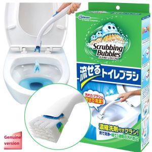 Japanese JOHNSON Disposable Disposable Disposable Toilet Brush For Home No Dead Angle Long Handle Punch-Free Japanese Toilet Toilet Brush