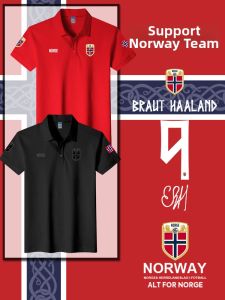 LUOQIU | Norway 2026 World Cup Fan T-Shirt Polo Shirt Quick-Dry