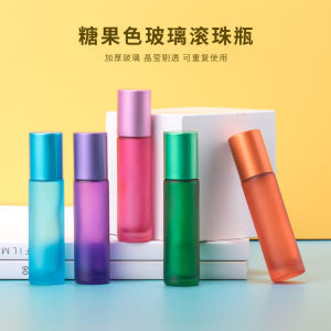 3 pcs Portable Frosted Roller Essential Oil Perfume Glass Bottles 5ml 10ml Mist Container Travel Refillable