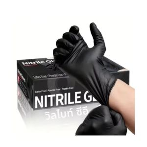 20/50/100PCS ถุงมือไนไตรล์สีดําทิ้ง Anti-SLIP สวนถุงมือ Textured Grip ทํางานทําความสะอาดถุงมือป้องกัน