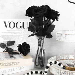Artificial Silk Rose Flower Home Room Table Vase Ornament Wedding Bridal Bouquets Party Holiday DIY Decorative Gifts Accessories
