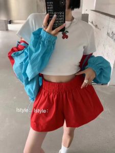 Quần Short Ống Rộng Cạp Cao Mùa Hè Mới Cho Nữ Phong Cách Hàn Quốc Dáng Nhỏ Chữ a Quần Dài Thường Ngày Mặc Ngoài Trời