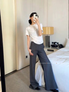 Slimming High Waist Bell Bottom Pants Womens Early Autumn 2025 Drapey Suit Style Trousers Long Hanging Korean Style Commute