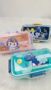 Cartoon Lunch Box Kids Food Containers with tableware (BGJAYA)