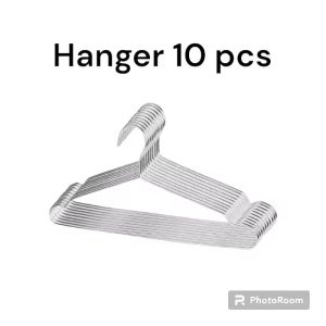 Gantungan Baju Anti Karat / Hanger Kawat Stainless Steel 10 Pcs