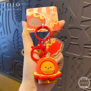 Jojos L PD Resin Toy Dog Keychain Delicious Food Themed Doggy Keyring Circle Fashionable Bag Accessory from China