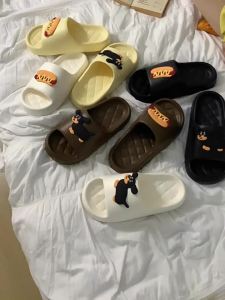 XIXITIAO | Thin Stripe Soft Bottom Slipper Comfortable Design for Summer with Funny Dog Pattern