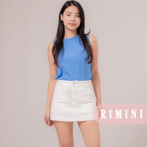 RIMINI - Celana Rok Mini Jeans Putih Highwaist Size 26-33 - Jourell Skort 5194