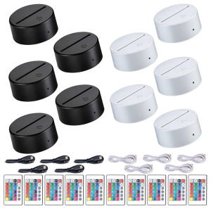 2/10/12 Pcs 3D LED Light Lamp Base Touch Control 7 Colors 4 Modes Led Display Base Decorative Holder for Wholesale Dropshipping