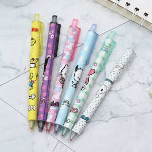 🔥chageey👍 Cartoon Cute Sanrio Signature Pen 0.5mm Black Press Neutral Pen Carbon Pen Kuromi High-value Student Stationery