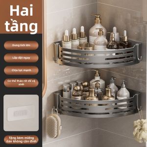 MANJIELI | Kệ Tủ Đựng Phòng Tắm Treo Tường Không Khoan Lỗ
