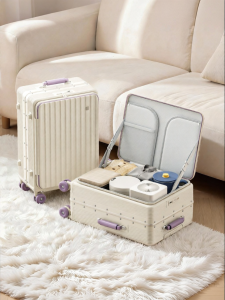 VCC | New 2026 Luggage 24 Inch Aluminum Frame Side Opening Secured With A Lock