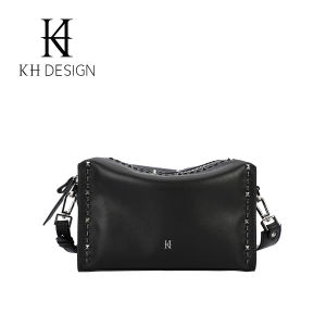 Meiji Womens Lazy Style Large Capacity Casual Leather Crossbody Bag Luxury Commuter Soft Bag Fashion Trend Square Bag