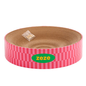 ZEZE | Durable Round Corrugated Paper Cat Scratching Board