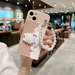 Ballet Rabbit Cute Cartoon Phone Case with Lanyard Oppo K12 K11 K10 K9 K7 K5 K1 Gummy Bear Dog Anti-Fall Soft Silicone Wallet