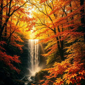 HUACAN 11CT Cross Stitch Kit Autumn Landscape Complete Printed Canvas DMC Thread Embroidery Tree House Needlework