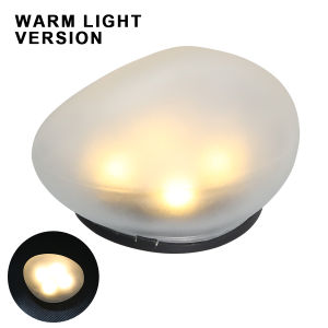 4 LED Solar Pebble Ground Light Outdoor Garden Lamp Frosted Glass Landscape Lighting Solar Powered Wireless LanternLawn Yard