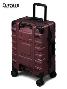 Eurcase Large Capacity Aluminum Frame Mechanical Style Travel Suitcase High Pressure Resistance Storage Box for Business Travel