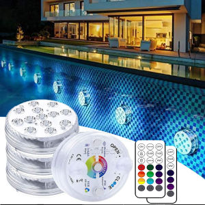 Submersible LED Lights with RemotePool Lights for Inground Above Ground Pool16 Color Changing Underwater Light Battery Operated