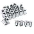 10 Pcs M3 M4 M5 M6 M8 M10 M12 Aluminum Rivet Nut Flat Head Thread Insert Rivet Nut Set Nut. 