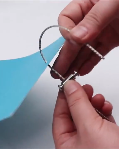 Stainless steel rubber-coated steel wire rope suspension kit outdoor string light top pin hook tensioning cable railing set