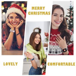 Christmas Strap for Apple Watch Ultra 2/Ultra 49mm 45mm 41mm 38mm 42mm Women Men iWatch Sport Band Silicone Strap for Apple Watch Series 9 8 7 6 5 4 3 2 1 SE SE2