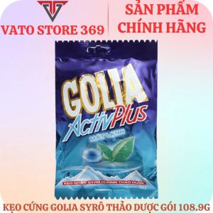 Kẹo cứng có nhân GOLIA activ plus nhân syrô thảo dược bịch 108.9g