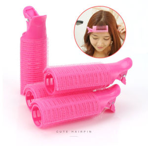 ไม้กระดุมติดผมทรงหางม้าแบบพกพา ไม่ทำลายเส้นผม คลิปติดผมทรงหางม้า แกนหมุนได้ กระดุมติดผมสำหรับตั้งครีมนวดผม